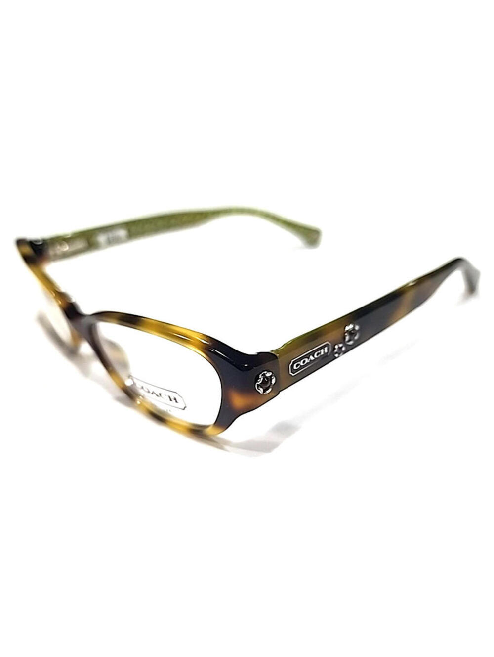 Coach HC6015 Delaney 5031 Small Tortoise Brown Green Eyeglasses 50-16 130 New